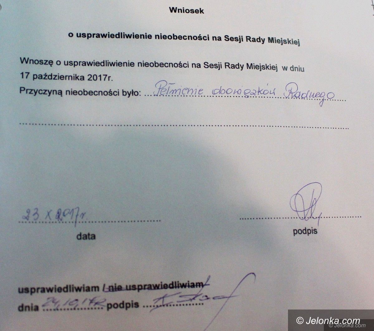 Jelenia Góra: Radna w szpitalu zamiast na sesji – dostała dietę