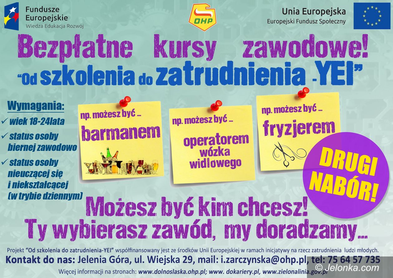 Jelenia Góra: Możesz bezpłatnie zdobyć nowy zawód