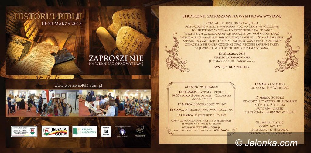 Jelenia Góra: Historia Biblii w Książnicy już jutro