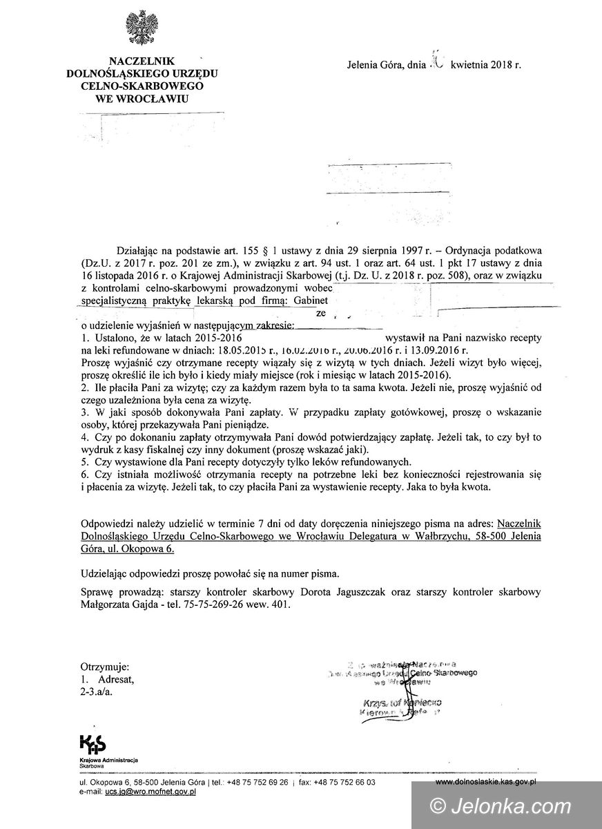 Region: Administracja celno–skarbowa prześwietla lekarzy