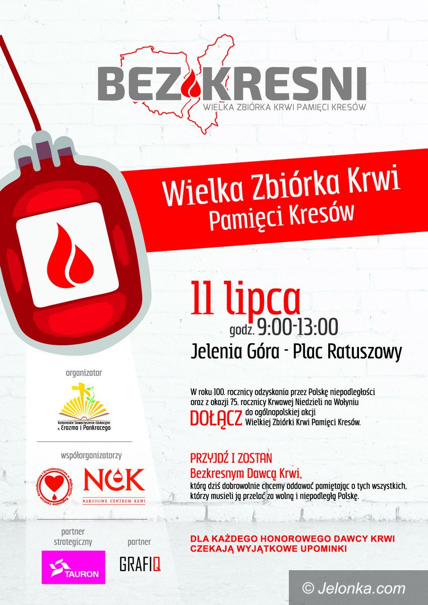 Jelenia Góra: Zbiórka krwi Pamięci Kresów