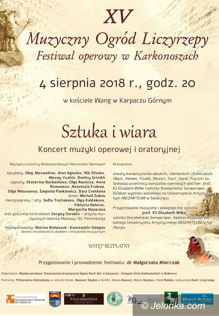 Karpacz: Muzyka operowa i sakralna w Świątyni Wang