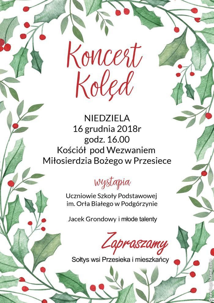 Podgórzyn: Koncerty kolęd w gminie Podgórzyn