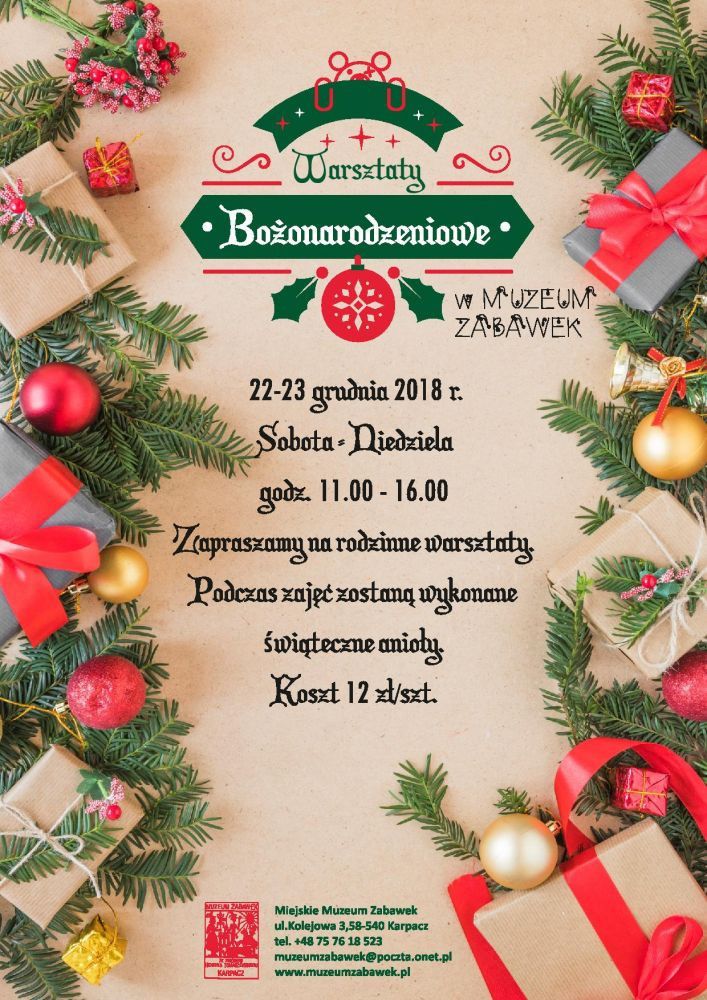 Karpacz: Warsztaty bożonarodzeniowe w Muzeum Zabawek
