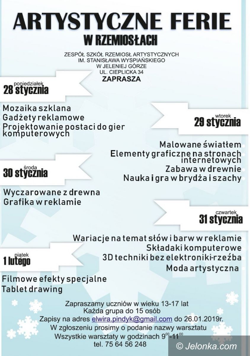 Jelenia Góra: Artystyczne ferie w Rzemiosłach