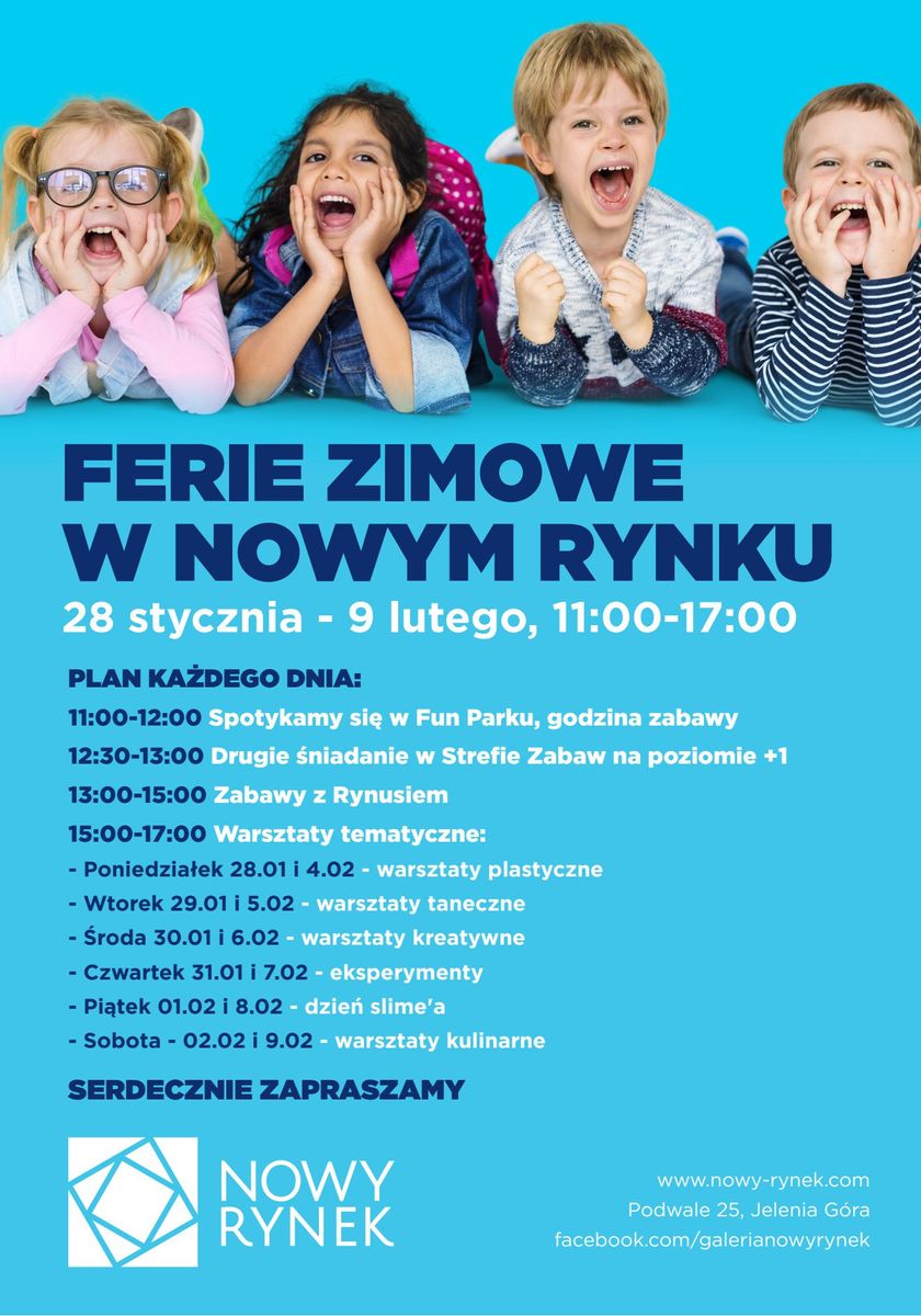 Jelenia Góra: Bezpłatne zajęcia dla dzieci w FERIE