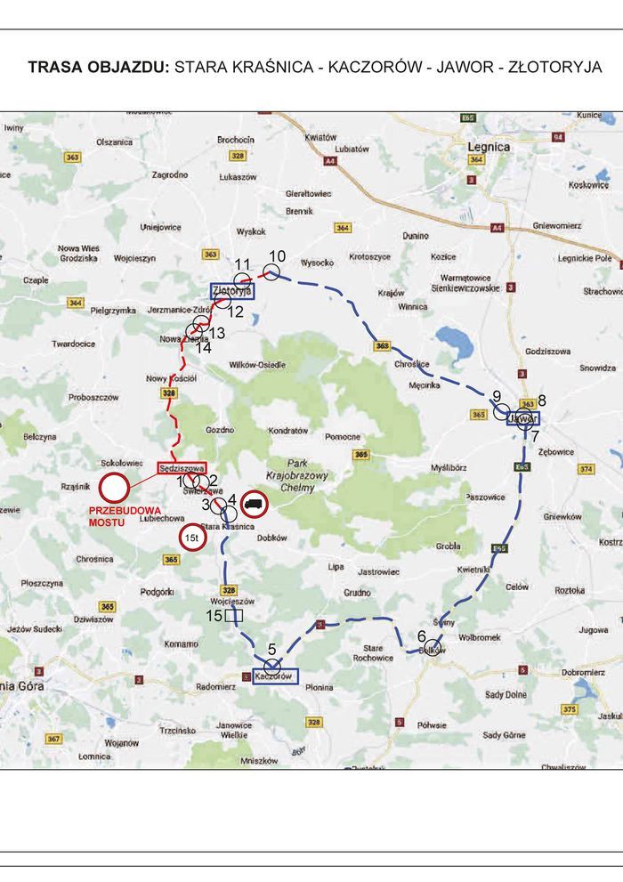 Region: Utrudnienia na drodze do Złotoryi