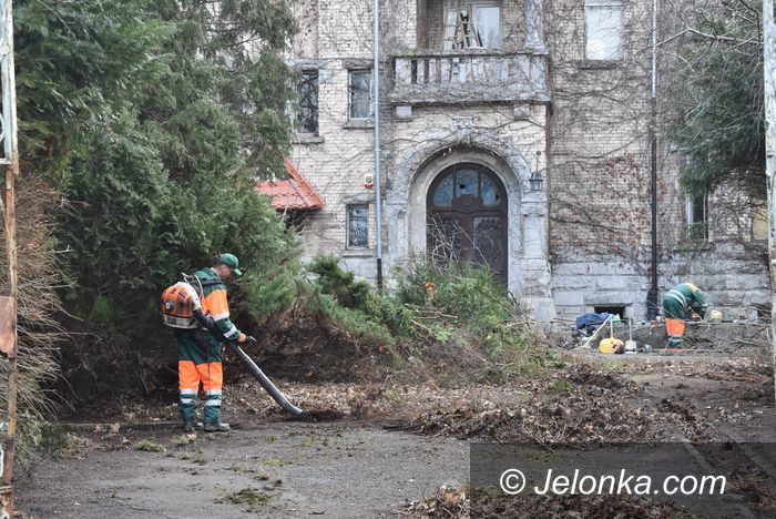 Jelenia Góra: Trwa porządkowanie parku przy zameczku