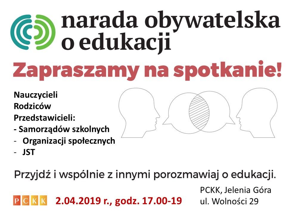 Jelenia Góra: Narada Obywatelska o Edukacji – jutro