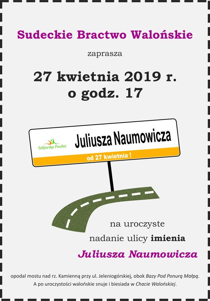 Szklarska Poręba: Juliusz Naumowicz patronem ulicy