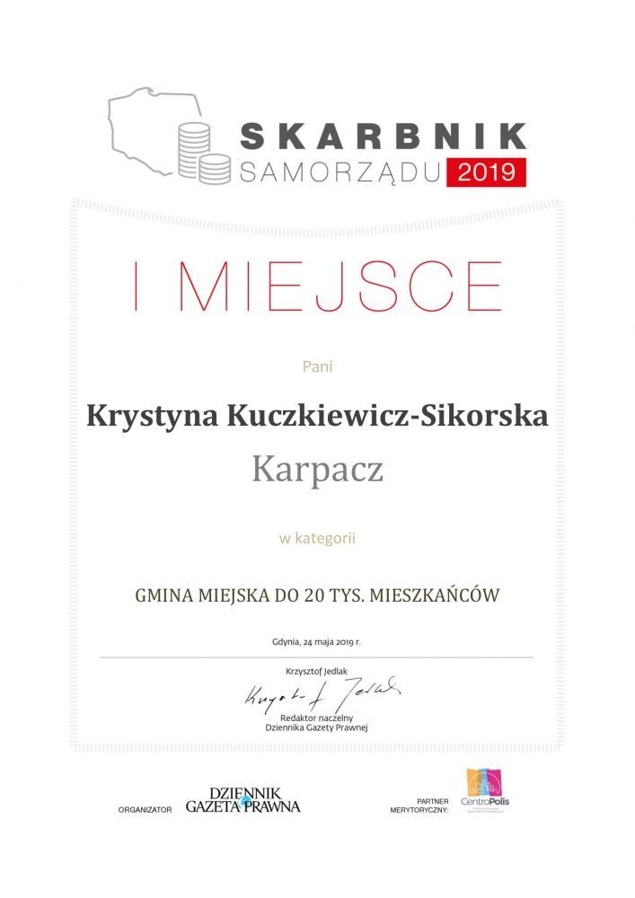 Karpacz: Wyróżnienie dla skarbniczki Karpacza