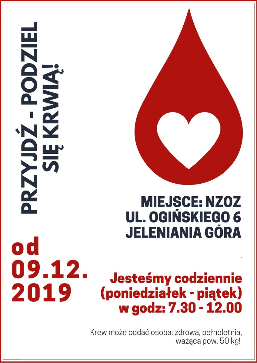 Jelenia Góra: Jeleniogórski punkt krwiodawsta już działa