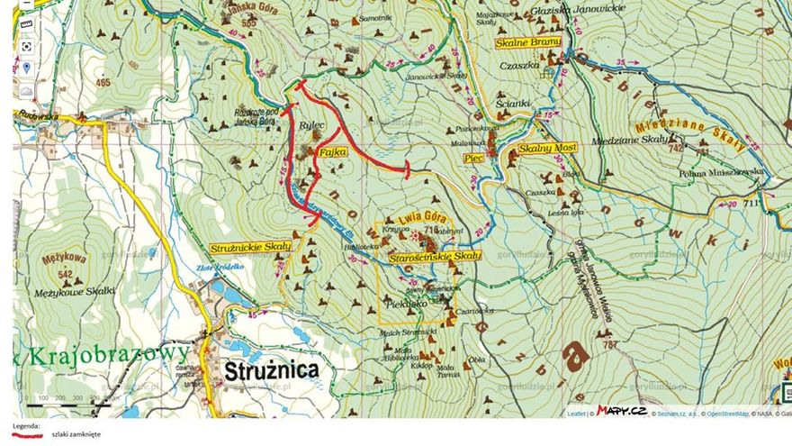 Strużnica: Zamknięte szlaki w Strużnicy