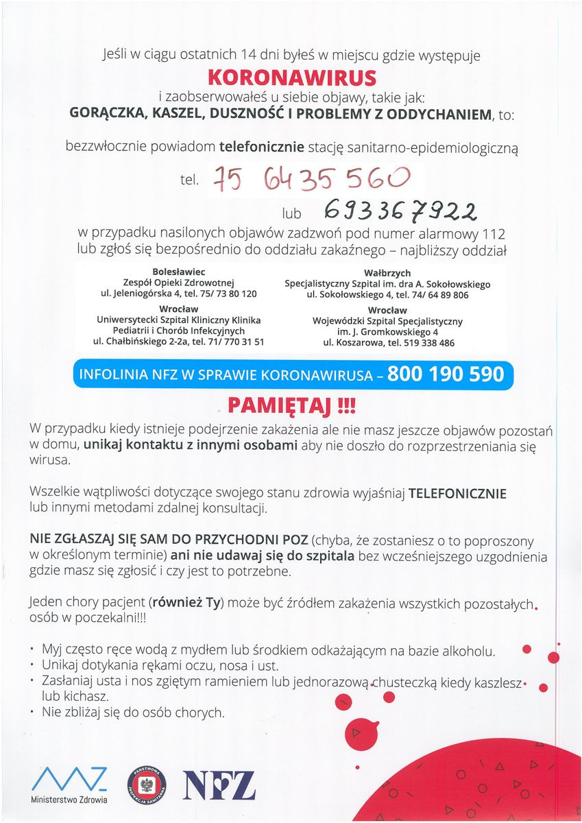 Jelenia Góra: Koronawirus – jak postępować
