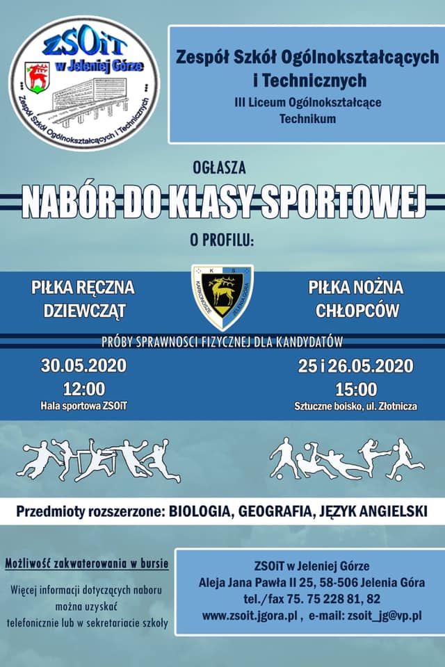 Jelenia Góra: Nabór do klasy sportowej