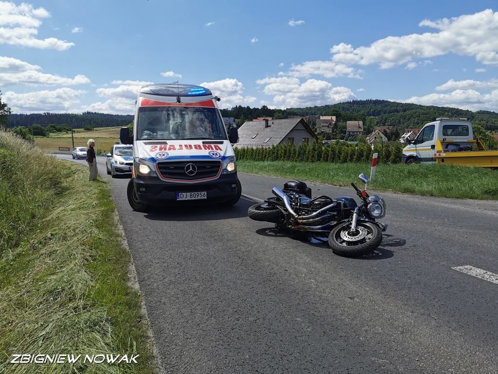 Siedlęcin: Zderzenie z motocyklem