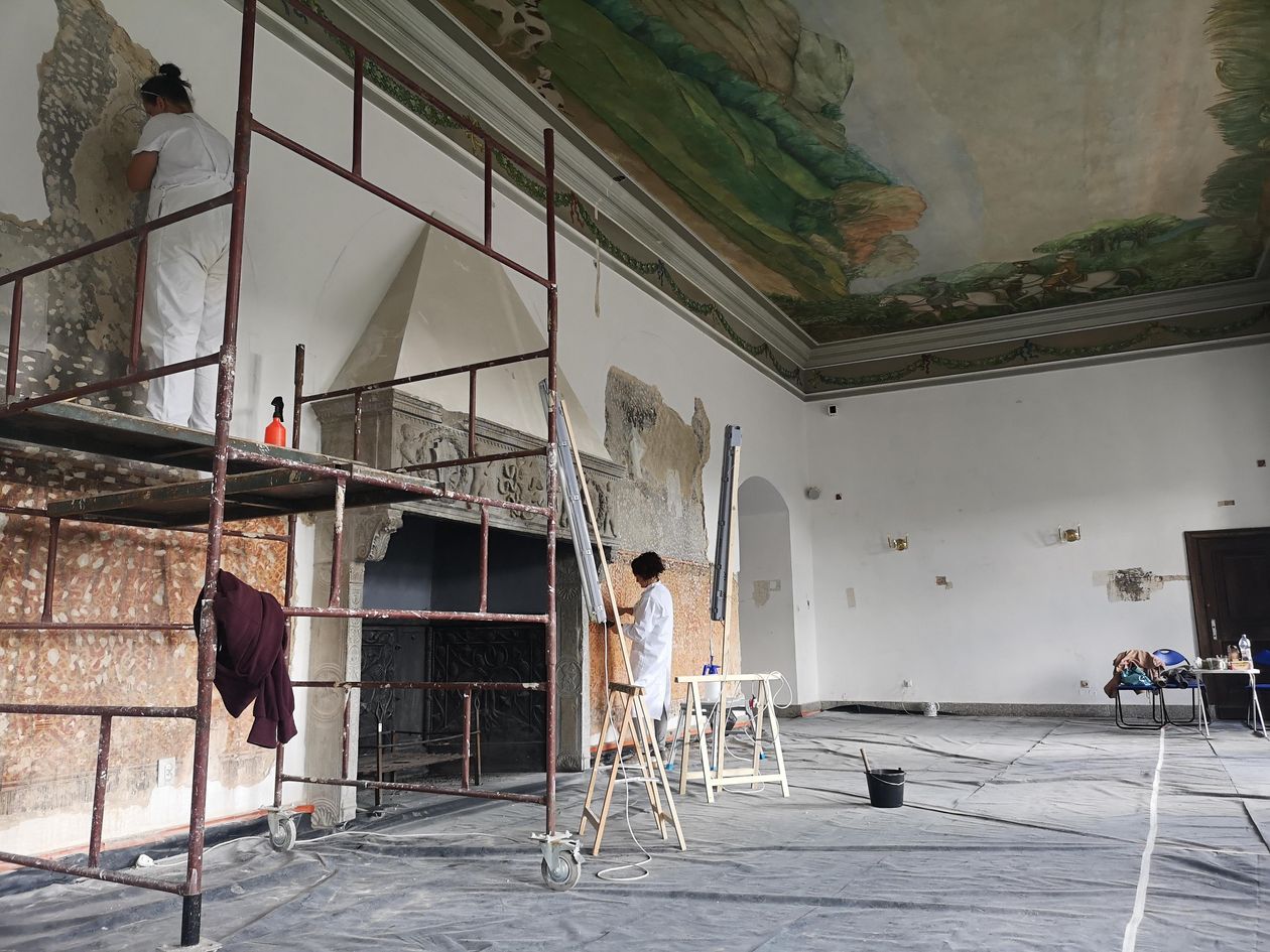 Wałbrzych: Sala Krzywa w Zamku Książ odzyskuje dawny blask