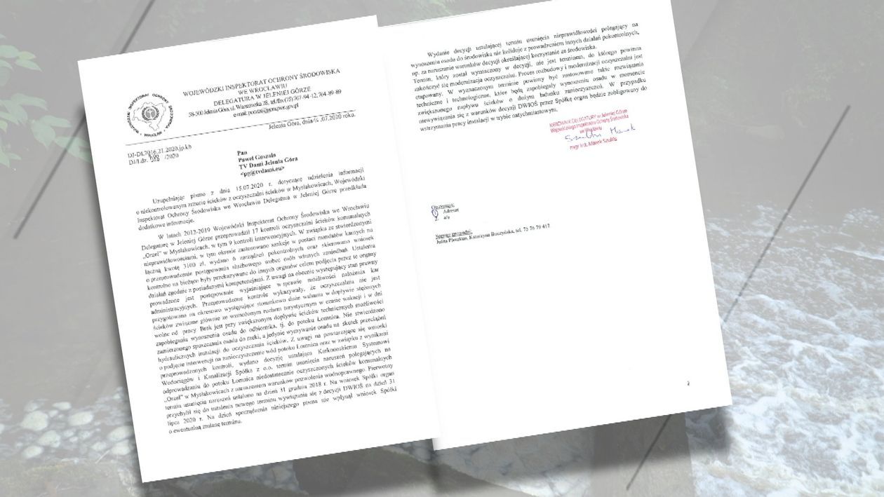 Jelenia Góra: Kolejny zrzut nieczystości do potoku Łomnica