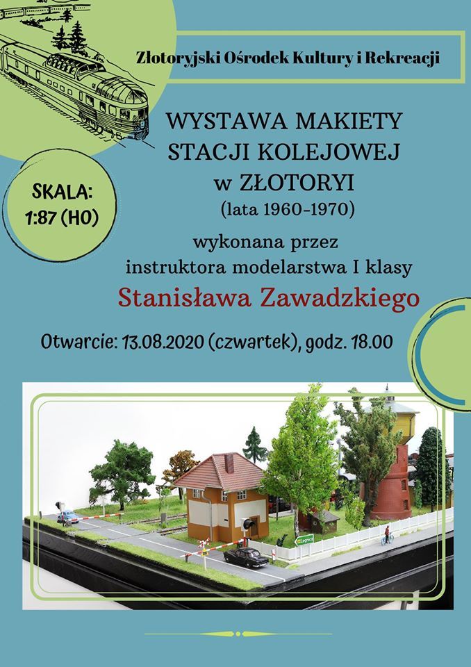 Złotoryja: Wystawa makiety stacji kolejowej w holu kina