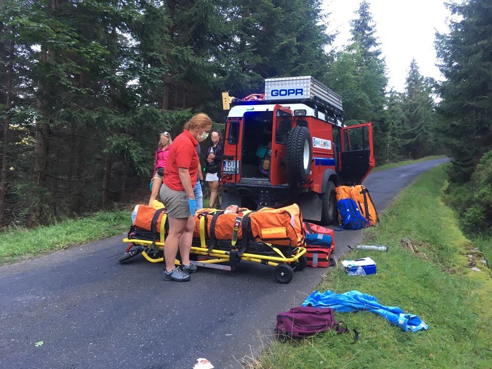 Region: Wypadek rowerzystki
