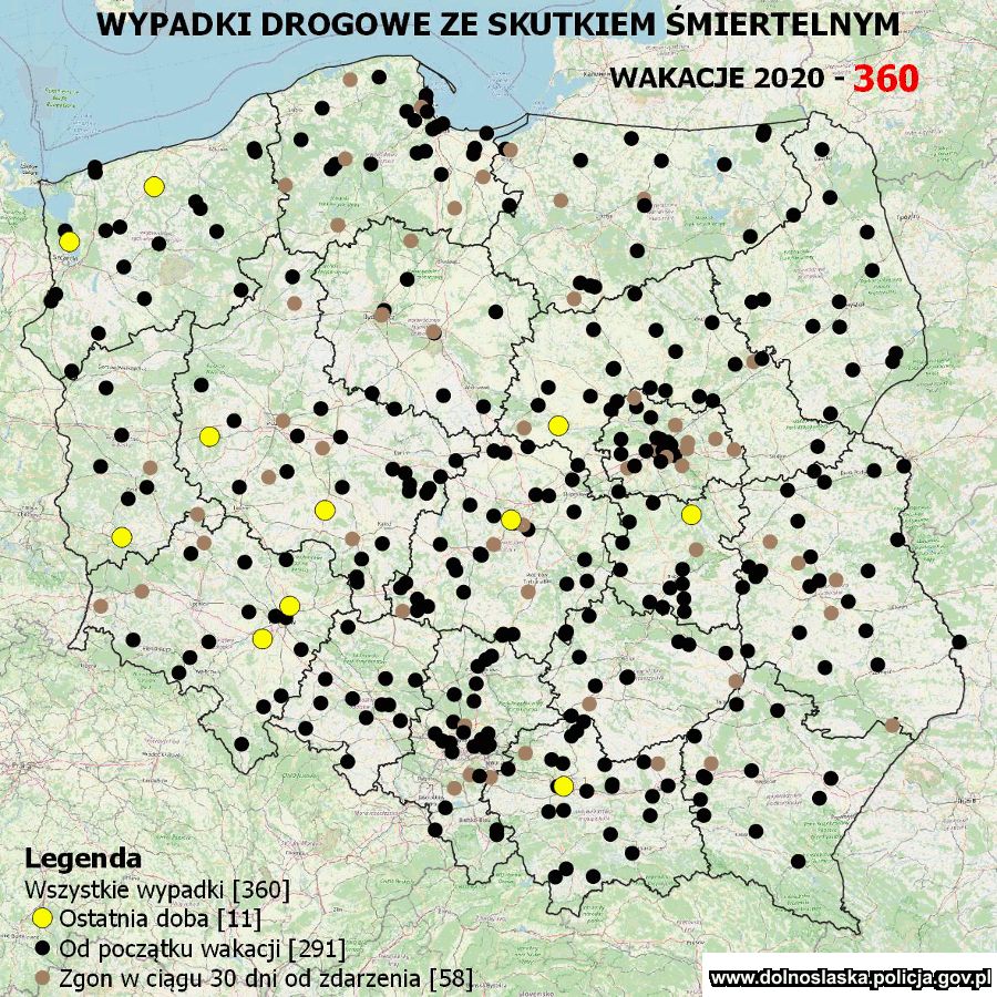 Region: Mniej ofiar na drogach