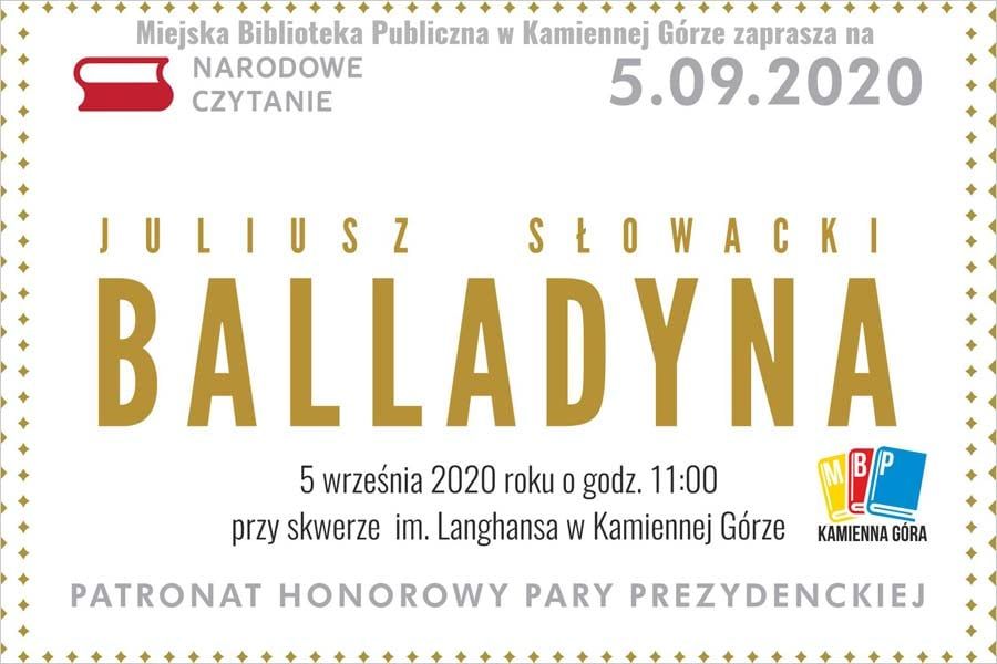 Kamienna Góra: Czytamy "Balladynę"