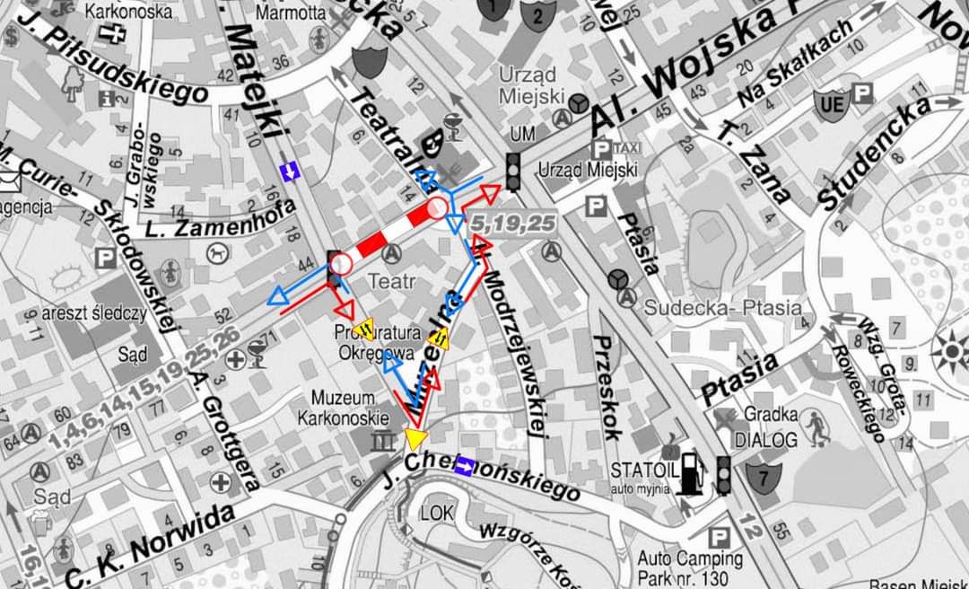 Jelenia Góra: Kolejne utrudnienia na Wojska Polskiego