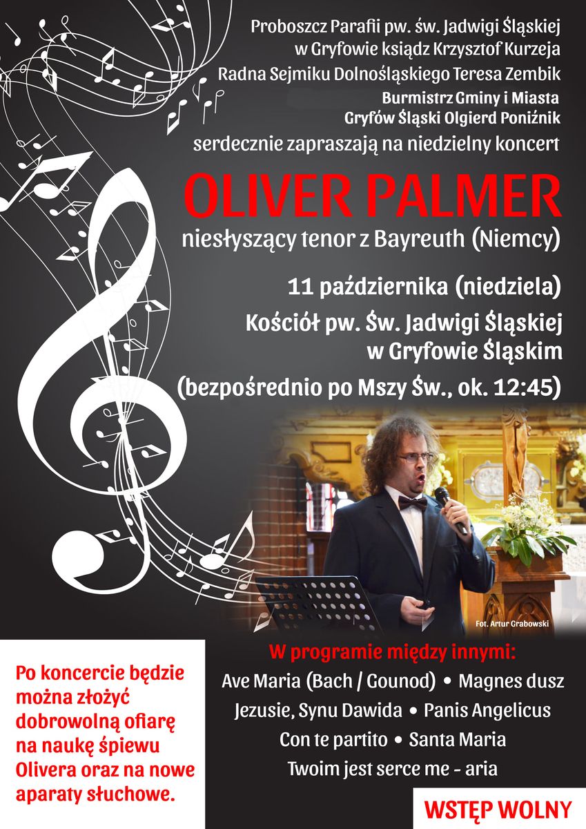 Gryfów Śląski: Wystąpi Oliver Palmer