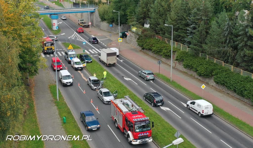 Jelenia Góra: Zderzenie czterech aut