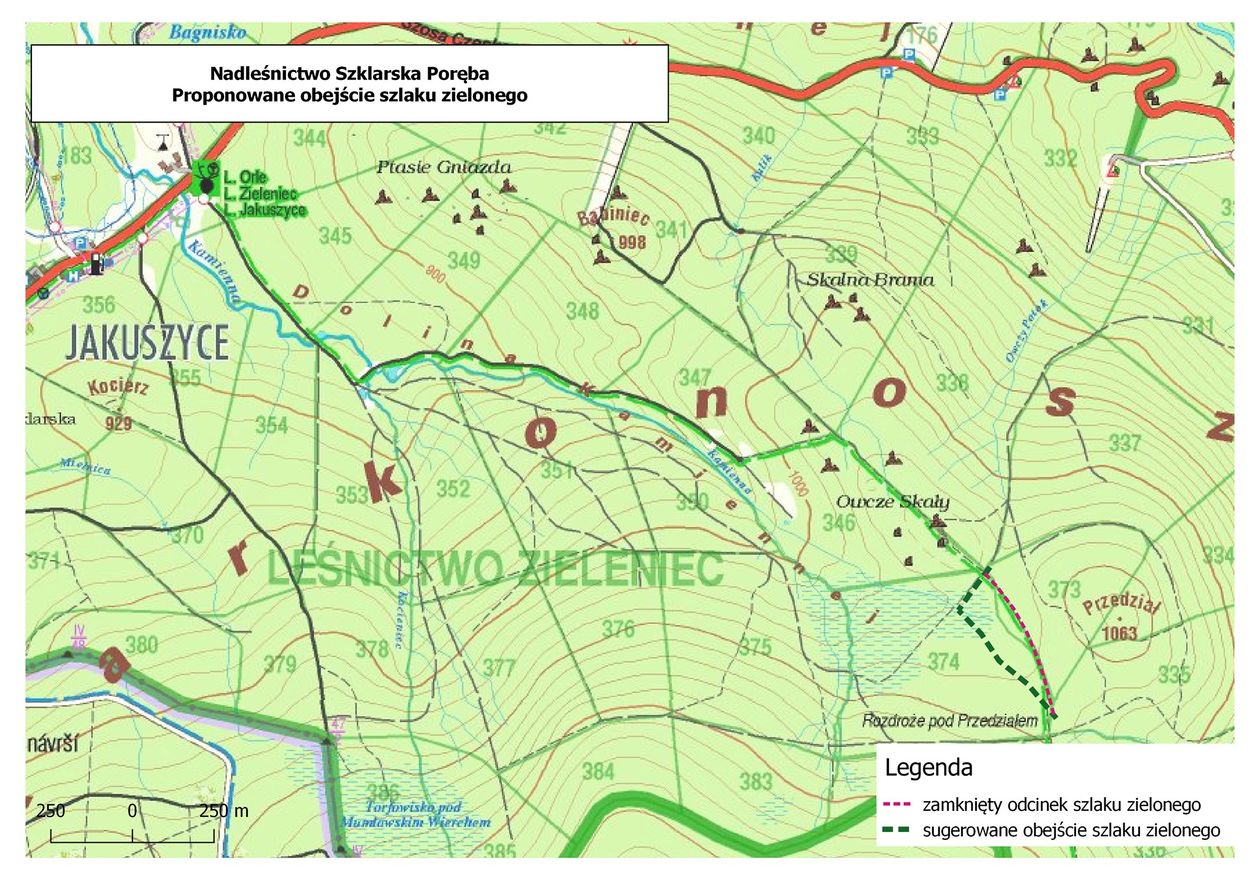 Szklarska Poręba: Zamknięty szlak w Jakuszycach