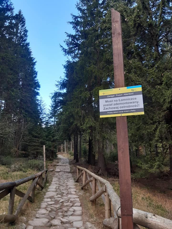 Karkonosze: Zdemontowano most