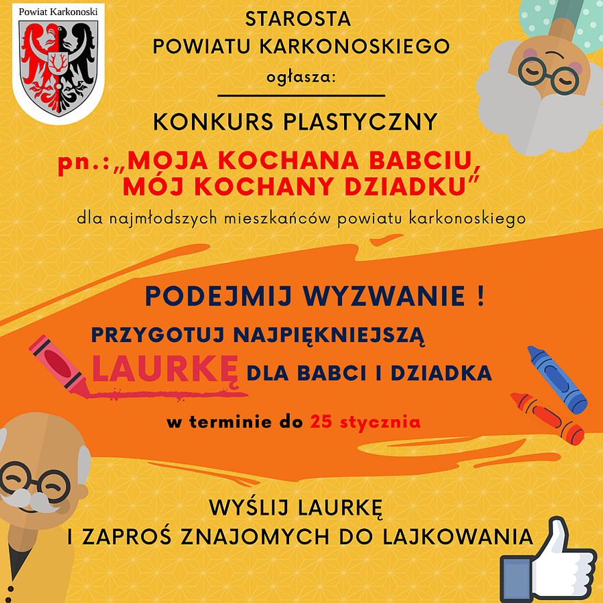 Powiat: Konkurs na laurkę dla babci i dziadka