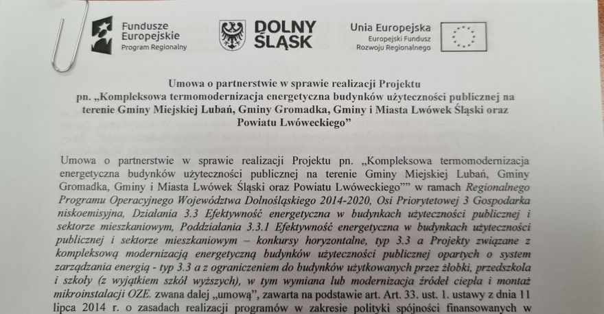 Lubań: Umowa ws. termomodernizacji