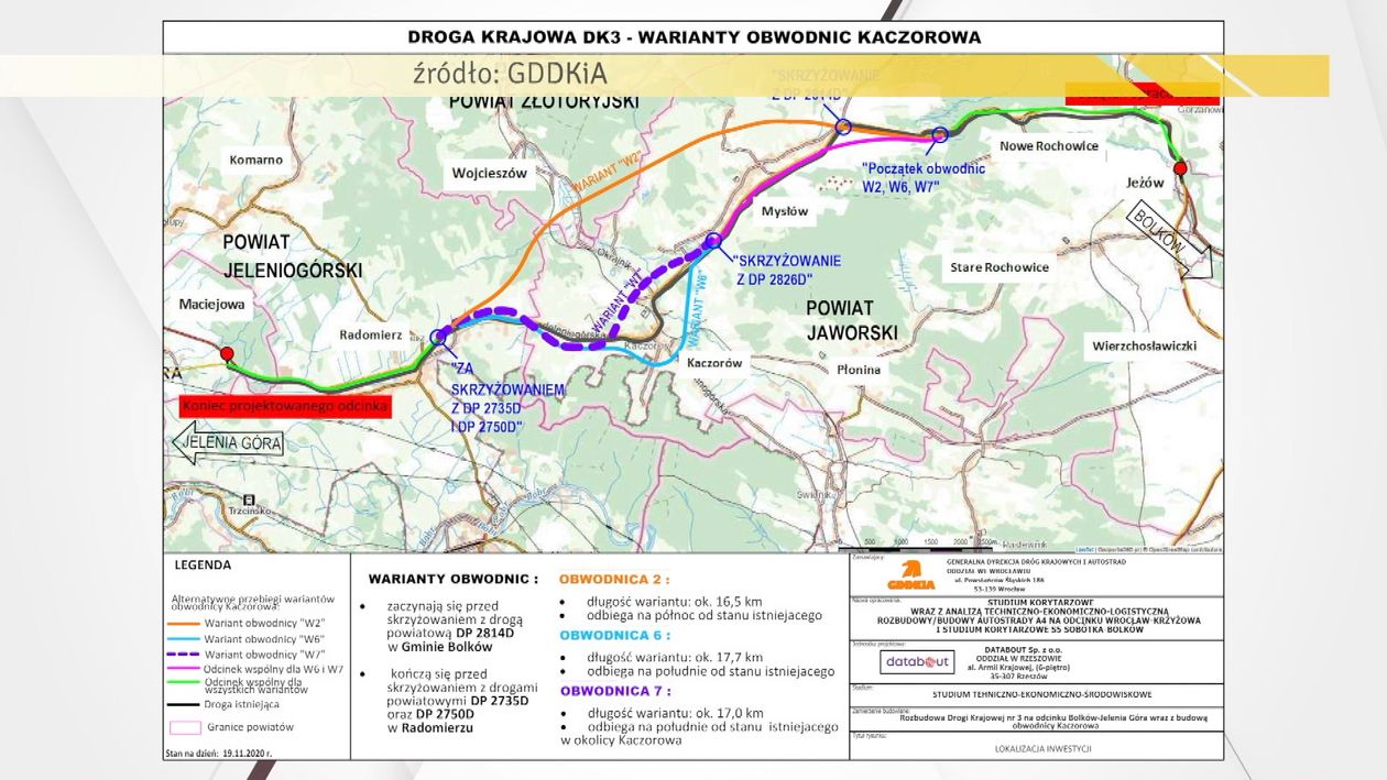 Jelenia Góra: Lobbują za drugim wariantem budowy obwodnicy Kaczorowa