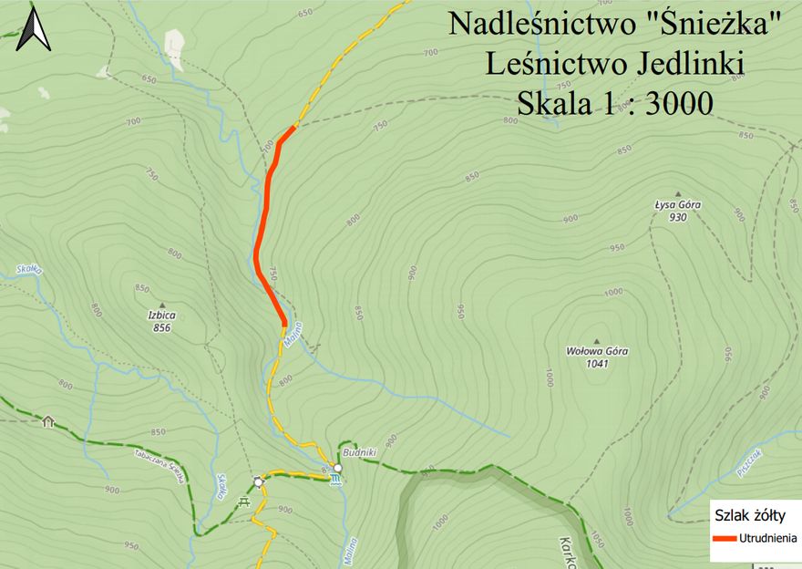 Kowary: Utrudnienia na szlaku do Budnik
