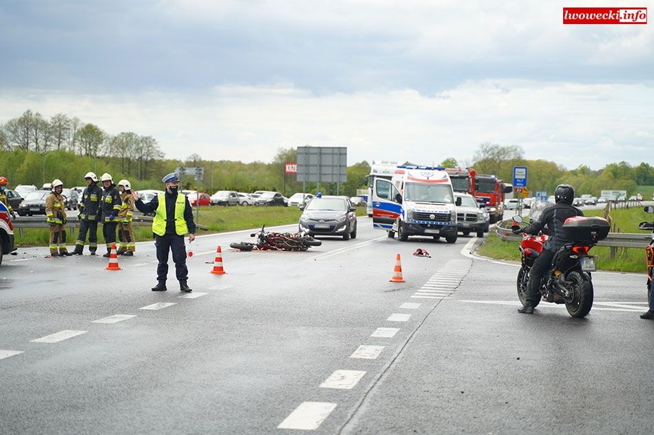 Region: Kolizja motocykla z osobówką