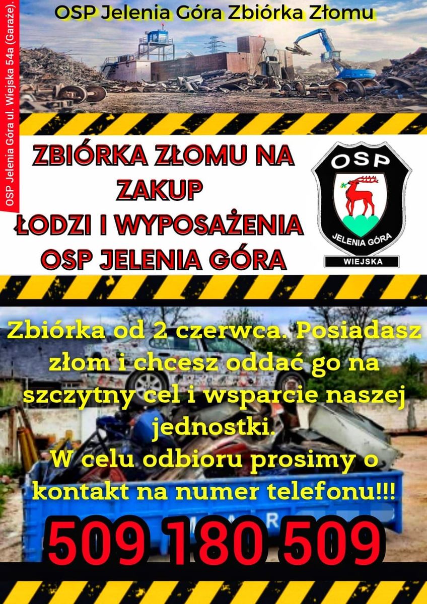 Jelenia Góra: Zbiórka złomu na łódź dla OSP