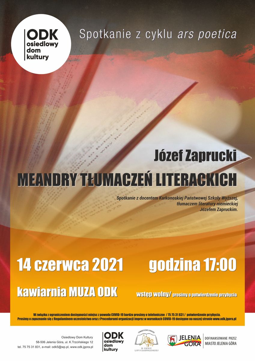 Jelenia Góra: Ars poetica z Józefem Zapruckim
