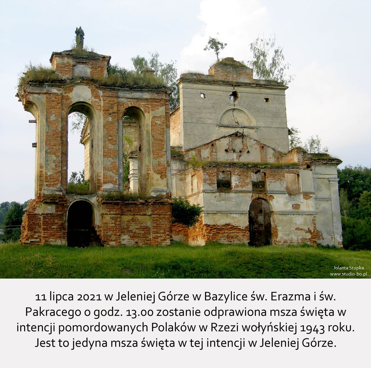 Jelenia Góra: Msza w intencji pomordowanych Polaków w rzezi wołyńskiej
