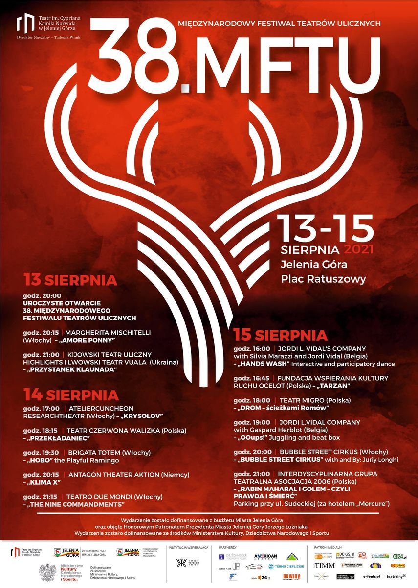 Jelenia Góra: 38. Międzynarodowy Festiwal Teatrów Ulicznych