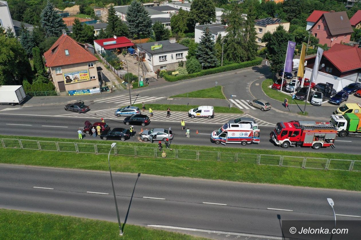 Jelenia Góra: Zderzenie czterech aut