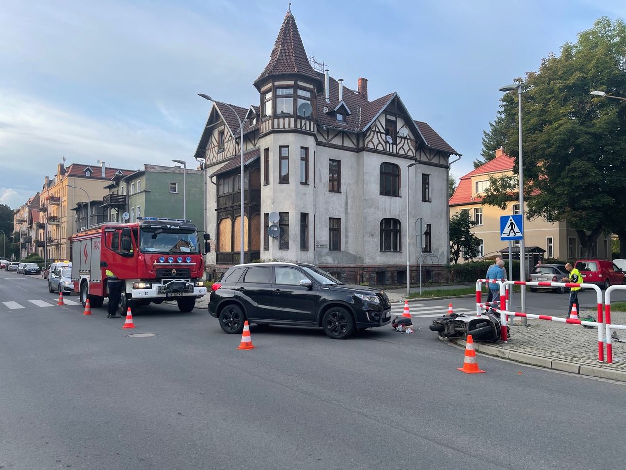 Jelenia Góra: Zderzenie skutera z suzuki