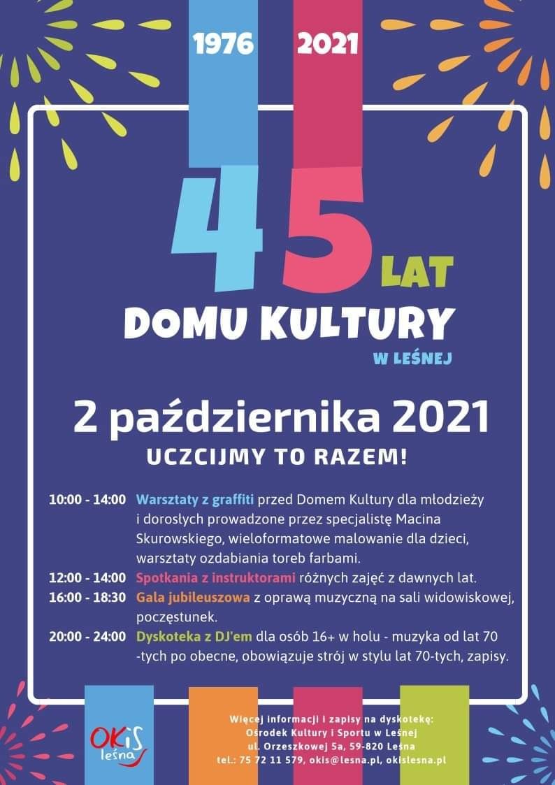 Leśna: Jubileusz domu kultury