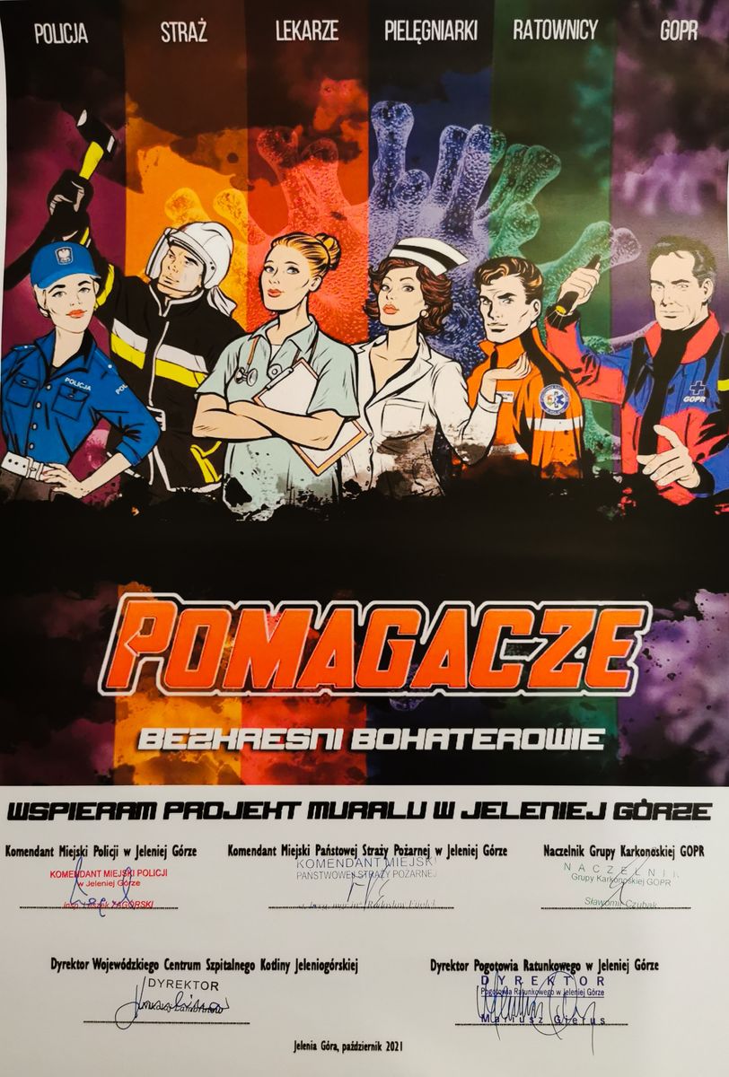 Jelenia Góra: Na mural dla Pomagaczy