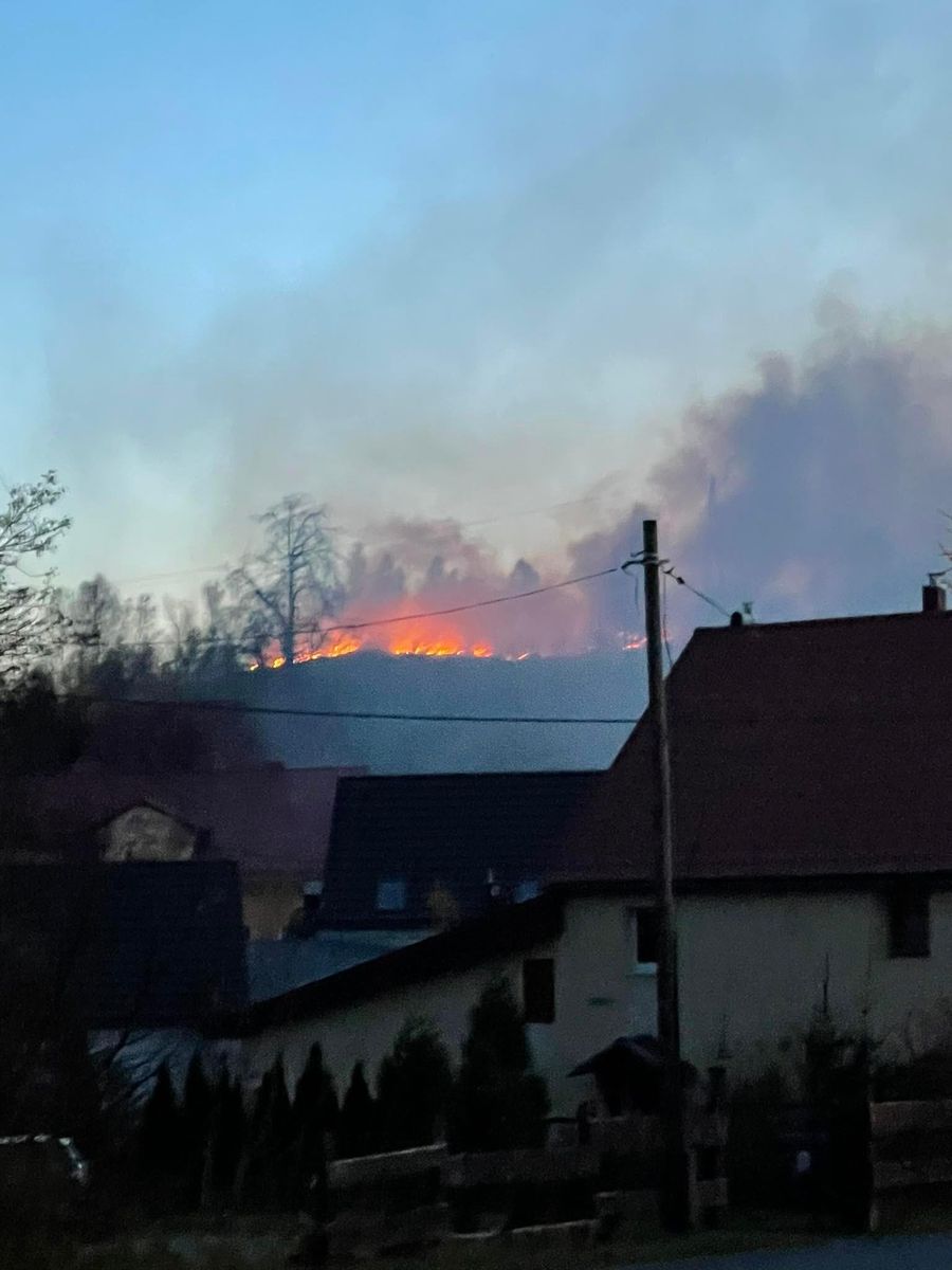 Jelenia Góra: Pożar suchej trawy
