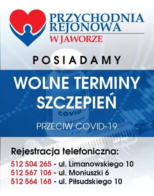 Jawor: Wolne terminy szczepień