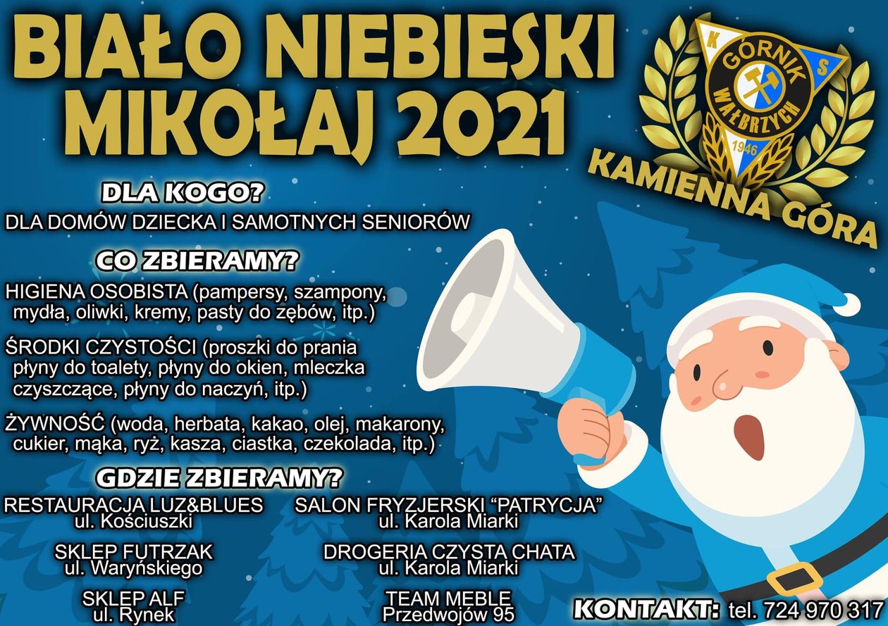 Kamienna Góra: Biało–niebieski Mikołaj