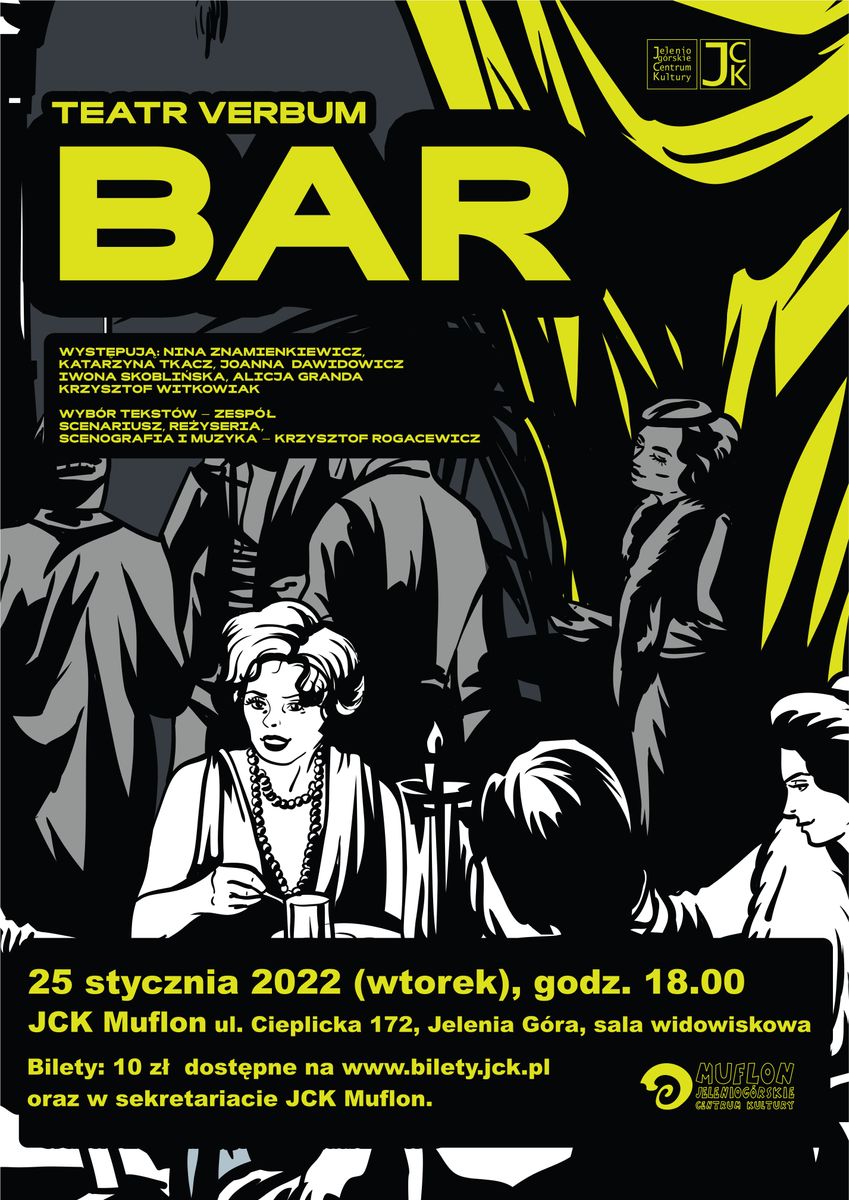 Jelenia Góra: „BAR” spektakl Teatru Verbum w JCK Muflon