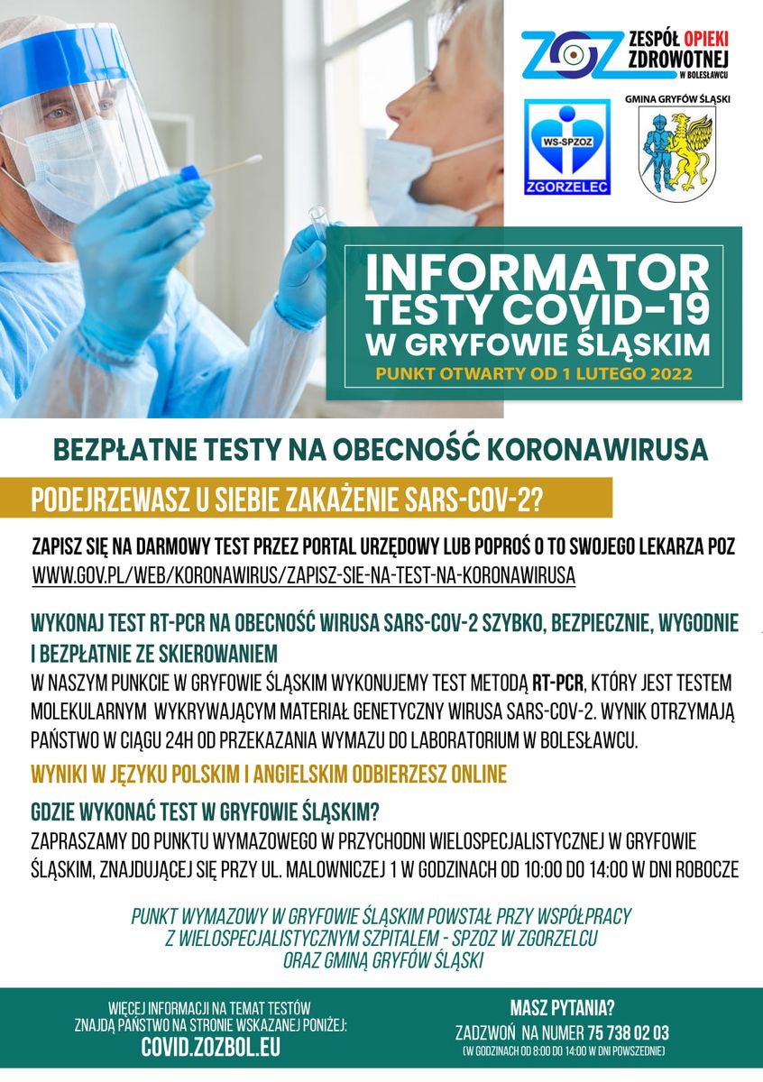 Gryfów Śląski: Testy na Covid