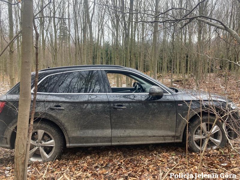 Powiat: Kradzione audi w lesie